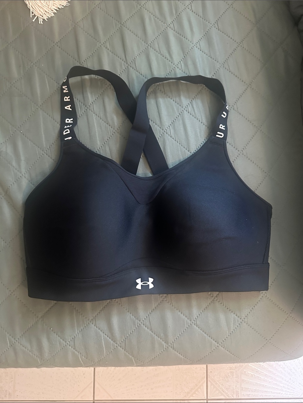 Under Armour Black High-Impact Crossback Sports Bra